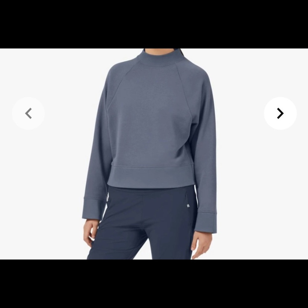 ON running sweatshirt gray/blue Sz M